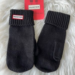 Hunter black mittens L 8-16